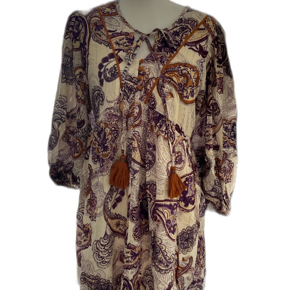 Band Of The Free Boutique NWT White & Paisley Dress - Picture 6 of 13